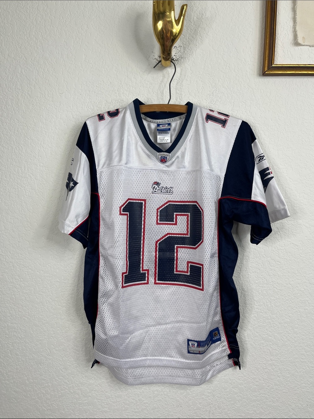 Reebok Authentic Tom Brady Patriots JERSEY- YOUTH- SIZE- L 14-16